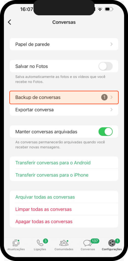 Como Fazer Backup do WhatsApp