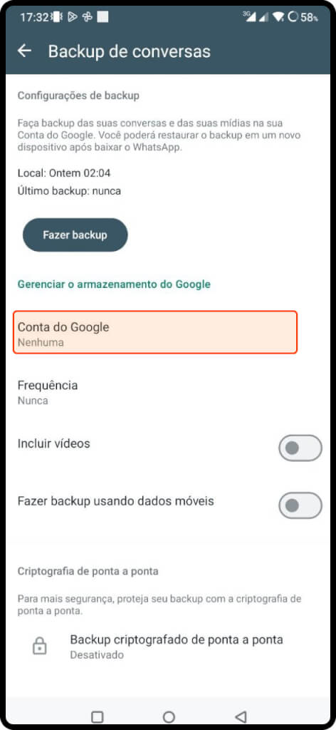 Como Fazer Backup do WhatsApp